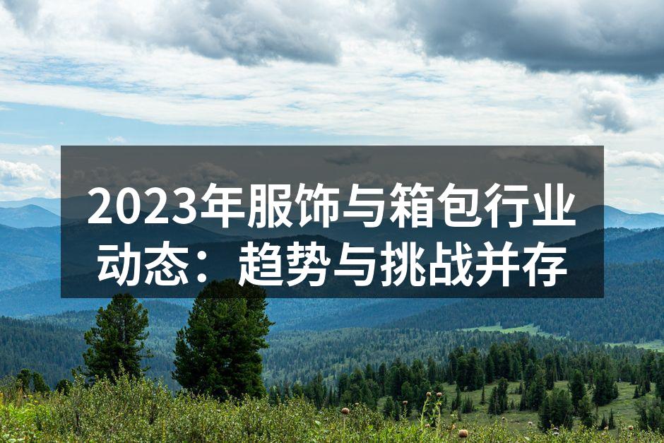 2023年服饰与箱包行业动态：趋势与挑战